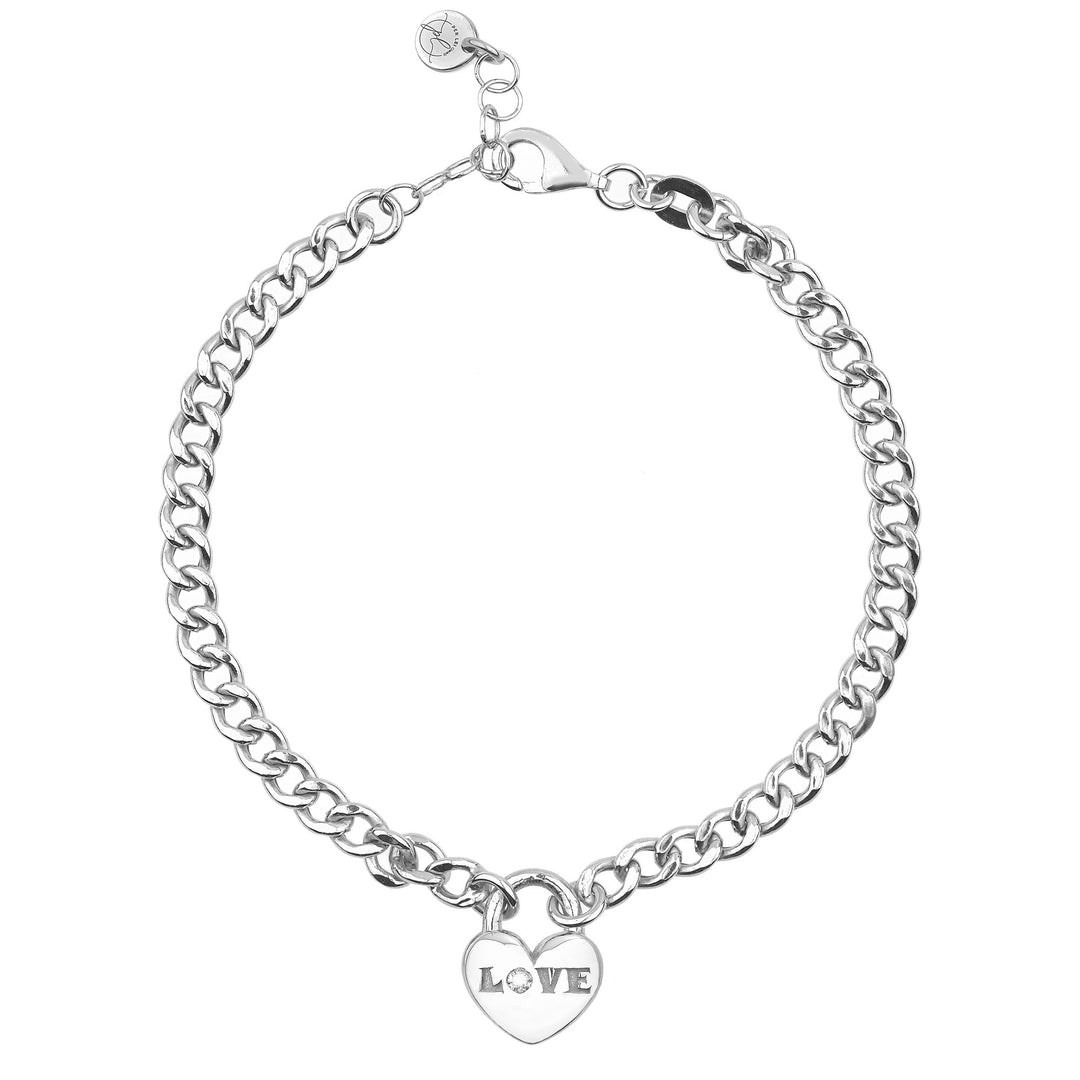 BRACCIALE CON CUORE LUCCHETTO LOVE