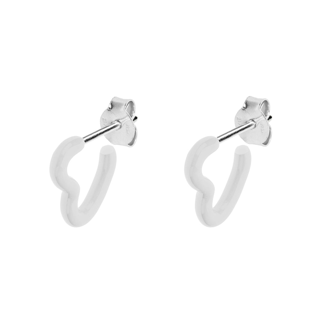 ORECCHINO CUORE BIANCO