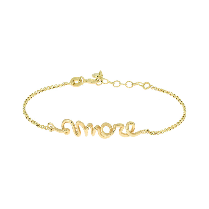 BRACCIALE AMORE ARGENTO DORATO