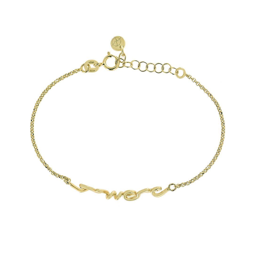 BRACCIALE AMORE ARGENTO DORATO