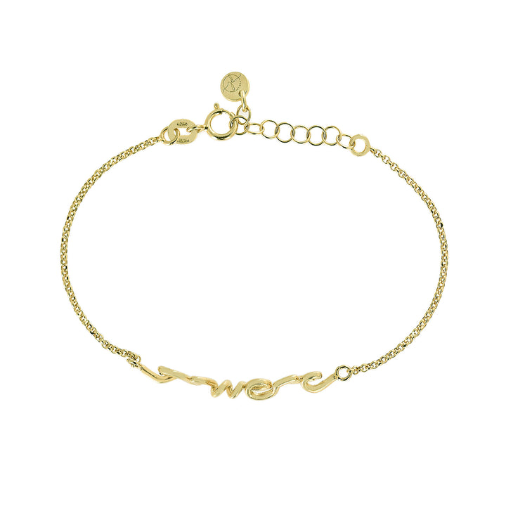 BRACCIALE AMORE ARGENTO DORATO