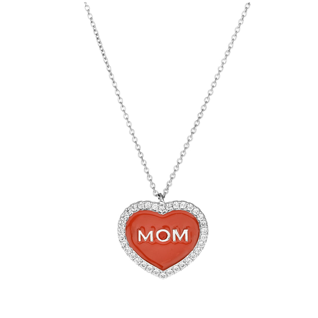 COLLANA CUORE MOM ROSSO