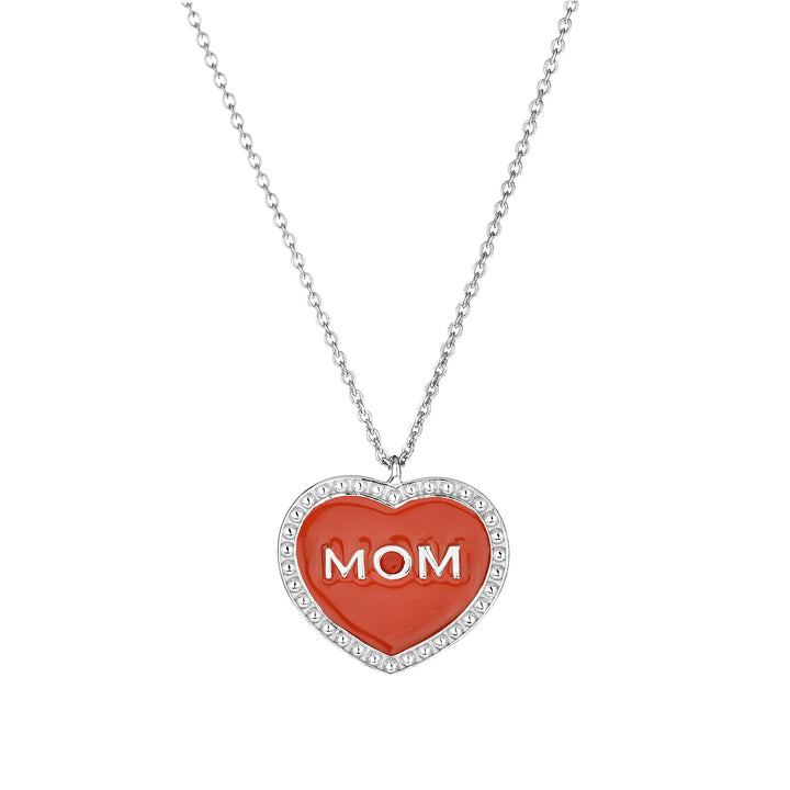 COLLANA CUORE MOM ROSSO